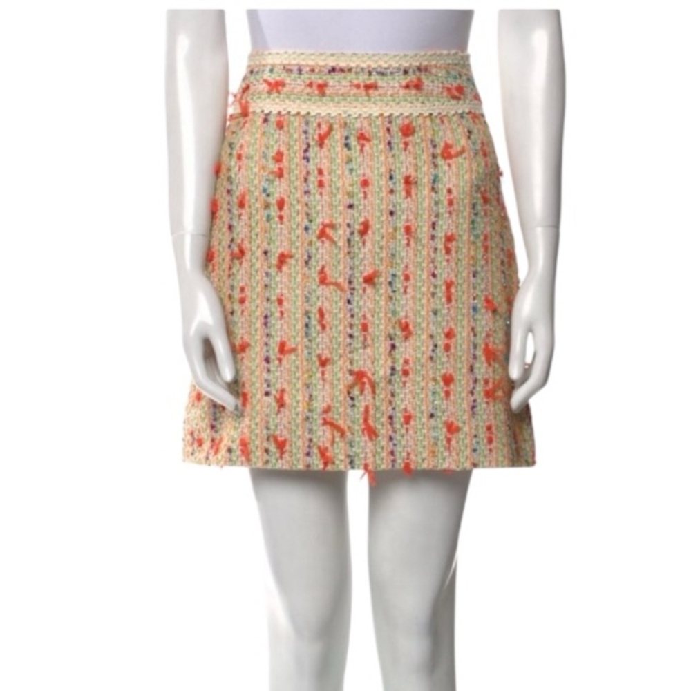 Etcetera Tweed Pattern Multi Colored Mini Skirt S… - image 2